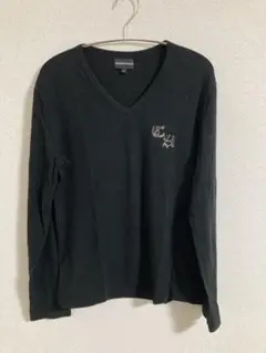 【まもなく値下げ終了】EMPORIO ARMANI Vネック長袖カットソー M