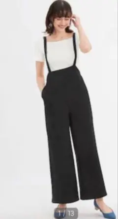 gu サロペット　ワイドパンツ