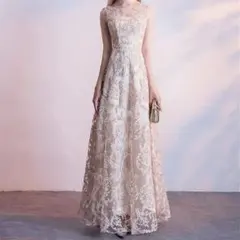 DRESS PRODUCTION ビーズ刺繍 袖付き チュールドレス（W273） - メルカリ