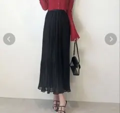 RESEXXY シアープリーツロングスカート 黒