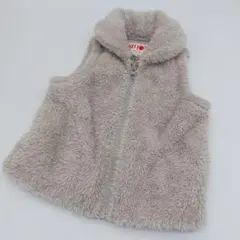 SHIPSシップスグレーファーベストジャケットアウター子供服上着コートジャンパー