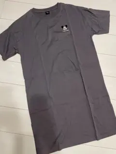 ミッキーマウス刺繍グレーTシャツ