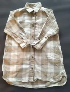 綿100% UNIQLO チェック柄 長袖シャツ 110サイズ