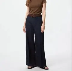新品未使用★UNIQLO ワイドトラウザージーンズ インディゴ XL