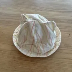 耳付きコットンバケットハット