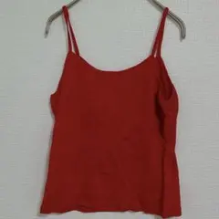 赤いキャミソール レッド トップス おしゃれ 夏 タンクトップ