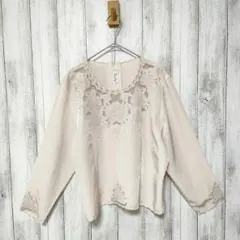 ErcoRano エルコラノ サイズ11　絹刺繍 長袖 トップス