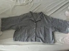 GRL 半袖チェック柄シャツ サイズF