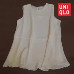 UNIQLO ホワイト ノースリーブチュニック Sのサムネイル
