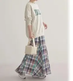 新品タグ付き　アメリカンホリック　ギャザースカート Mサイズ　チェック柄