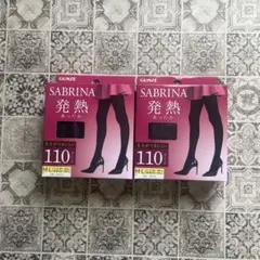【新品未使用】GUNZE SABRINA 発熱タイツ 110デニール 2足セット