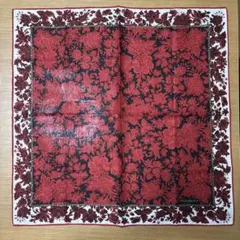 Yves Saint Laurent 大判ハンカチ 花柄 レッド（53㎝四方）のサムネイル