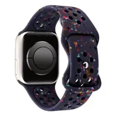 Apple Watch用バンド ネイビー　カラフル