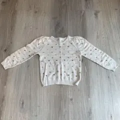 H&M エイチアンドエム　ガールズ　長袖　ニット　ドット柄　EUR110