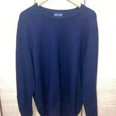 Lands' End メンズ セーター M ネイビー　カシミヤ