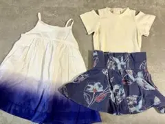 花柄スカートとトップス、ワンピースセット