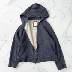 ✨美品✨クミキョク　ネイビーグレーカラー　パーカ3XLのサムネイル