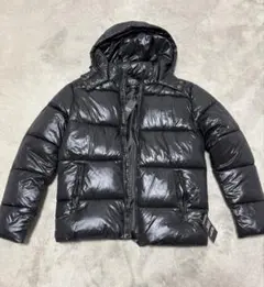 BOOHOO MAN ブラック ダウンジャケット フード付き