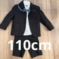 【値下げ】ブラックフォーマルスーツ 110 男の子　上下、シャツ、ネクタイセット