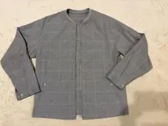 RAGEBLUE⭐︎グレー チェック柄 長袖ブルゾンM