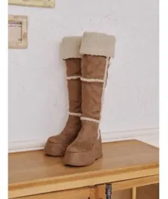 新品 Darich（ダーリッチ） フェイクムートンニーハイブーツ ✨Darich 9th Anniversary✨ 【今季絶対手に入れたい！履くだけで