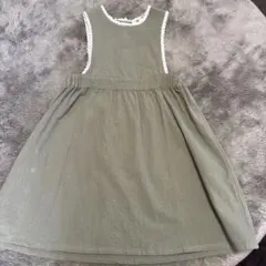オリーブグリーン ジャンバースカート