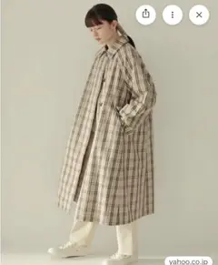 Ungrid (アングリッド) ステンカラーチェックロングコート