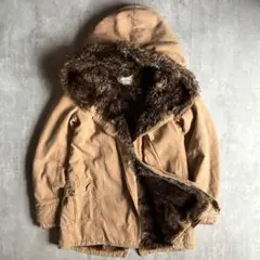 【00s archive】ファー付き　フルジップパーカー　フード深　y2k 平成