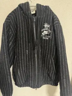 Stussy x Nike Striped Wool Jacket Black