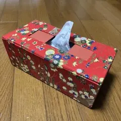 ティッシュボックス　和風　和紙　簡単組み立て　折りたたみ　コンパクト　未使用品