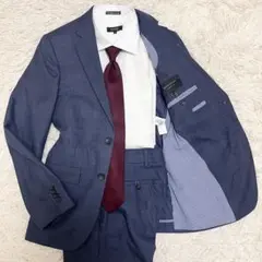 美品✨バナナリパブリック スーツ セットアップ スリムフィット チェック 紺 秋