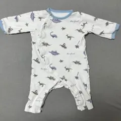 アプレレクール 70 恐竜柄 長袖ロンパース