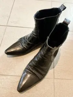 【ショウ様専用】D&G 希少素材 イールレザー サイドゴアブーツ D&Gの真骨頂