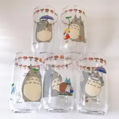 となりのトトロ★ノリタケ★グラス★5個セット★ガラスコップ★スタジオジブリ★