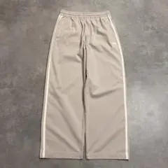 adidas wide straight track pants beige