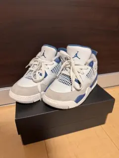 Nike Air Jordan 4 ホワイト/ブルー　ジョーダン　kids