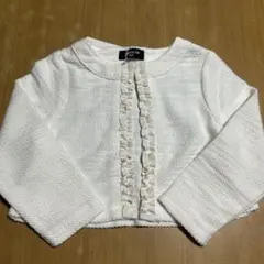 新品未使用☆コムサイズム　オフ白ボレロカーディガン②100㎝