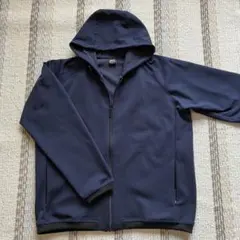 美品　ネイビー フード付き パーカー