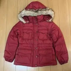 UNIQLO ユニクロ ファー付き ダウンジャケット レッド XL