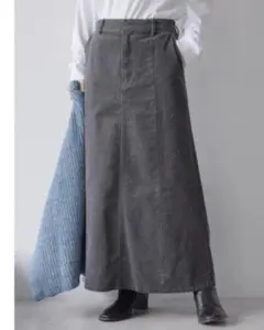 最終価格★コーデュロイAラインマキシスカートＬ