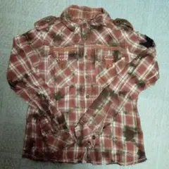 長袖チェックシャツ　Mサイズ
