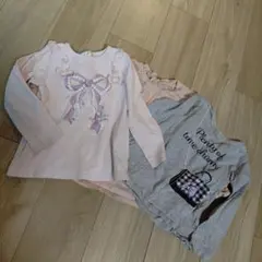 ピンクとグレーのTシャツセット