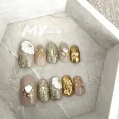 【No.82】成人式　結婚式　フラワーデザイン　　ミラー　ネイルチップ