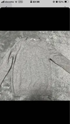 UNIQLO カシミヤグレー 長袖セーター L