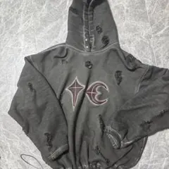 THUG CLUB ダメージ加工 グレーパーカーのサムネイル