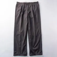 ビンテージ古着80s 2タック 織柄 トラッド レトロ ドレス ワイドスラックス