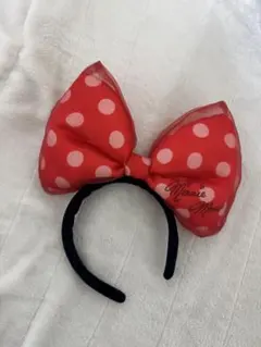 ミニーマウス風 赤い水玉カチューシャ