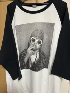 GILDAN 7分袖 NIRVANA カートコバーン センタープリント Tシャツのサムネイル
