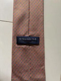 ATELIER F&B ネクタイ オレンジ系 総柄のサムネイル