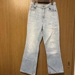 デニムパンツ　ジーンズ　セミフレア M
